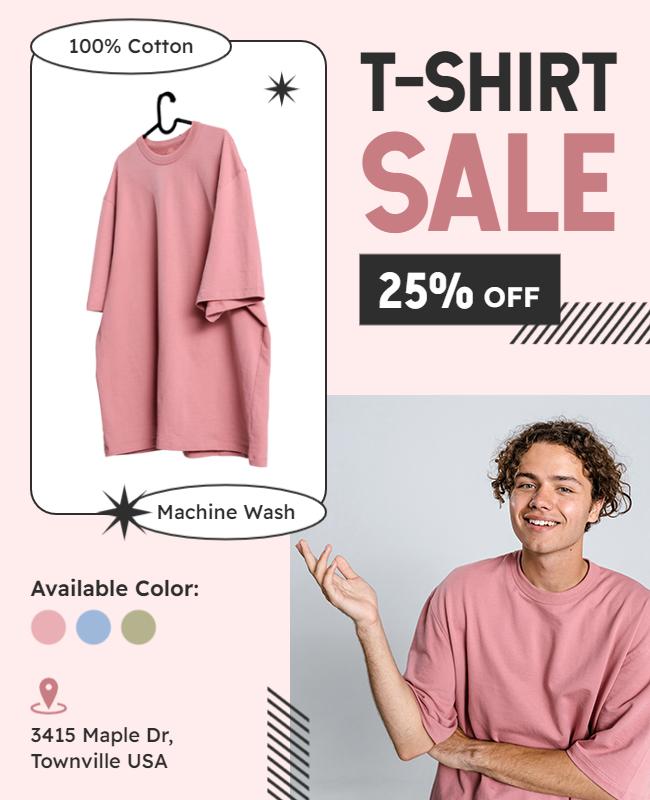 Casual T Shirt Sale Discount Flyer Template