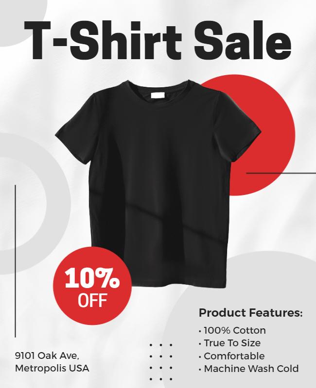 Casual T Shirt Sale Promotional Flyer Template