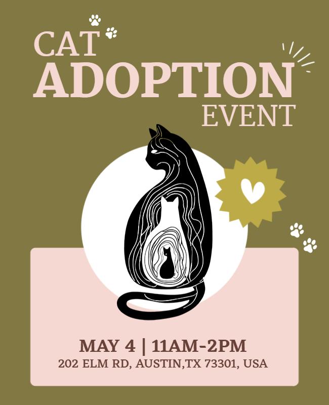 Cat Adoption Day Event Flyer Template