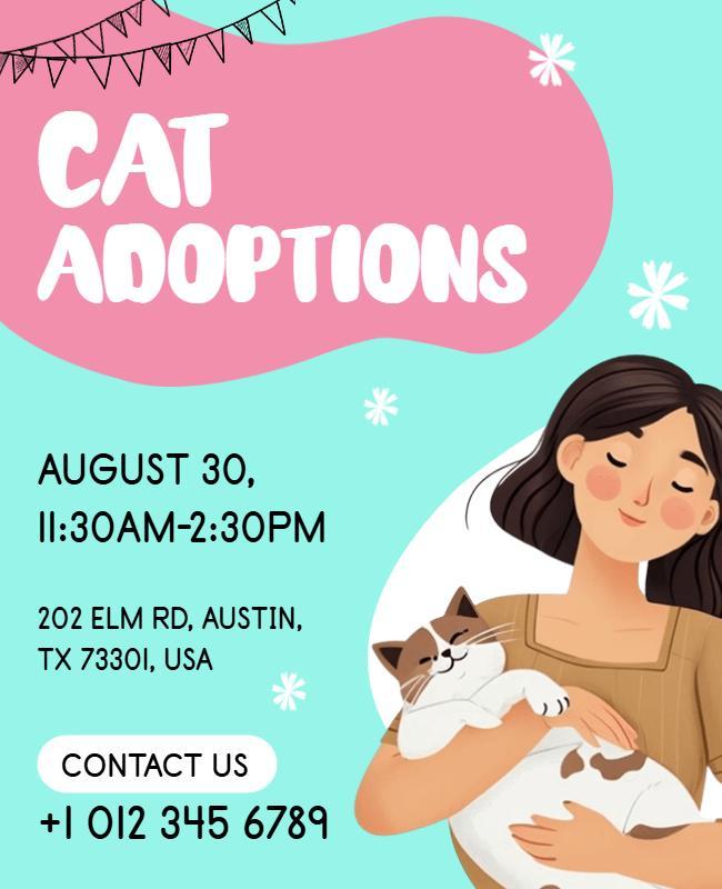 Cat Adoption Flyer Template