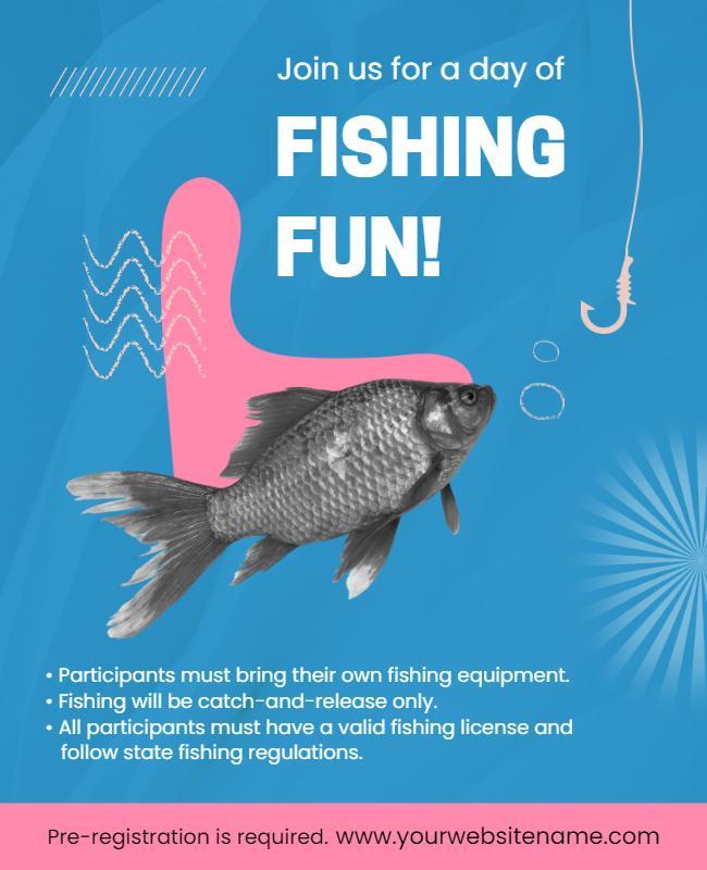 Catch and Release Fishing Event Flyer Template