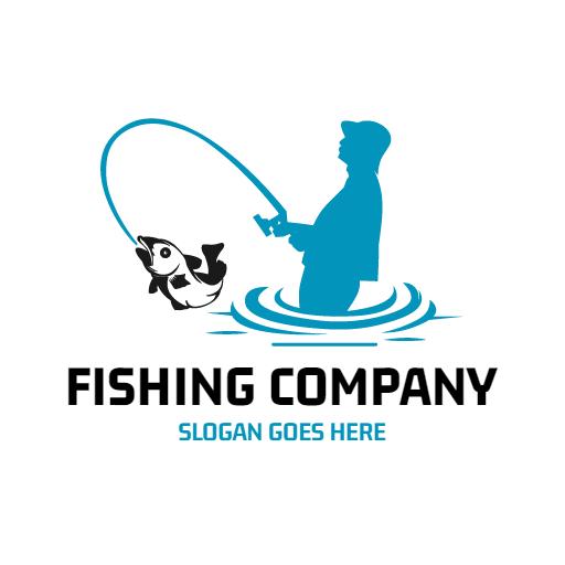 Catch Fish with Exciting Angling Adventures in Fishing Logo Template