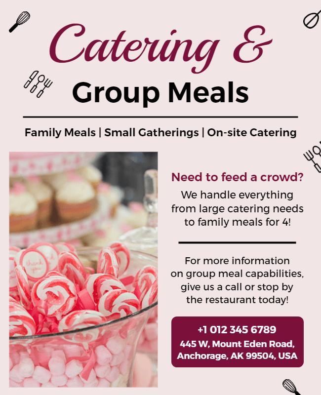 Catering and Group Meals Service Flyer Template