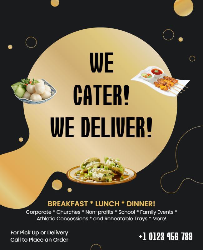 Catering Services Delivery Flyer Template