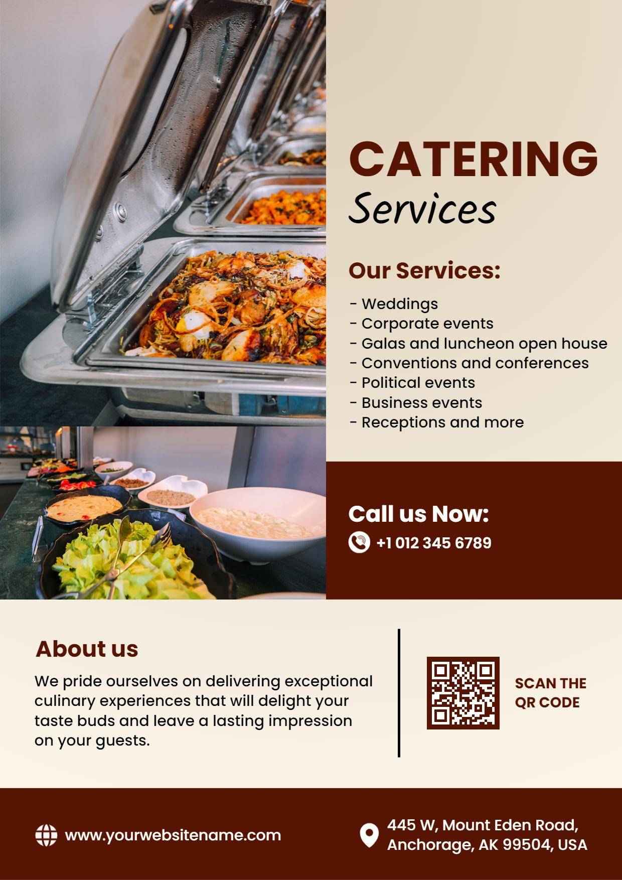 Catering Services Event Promotion A4 Flyer Template