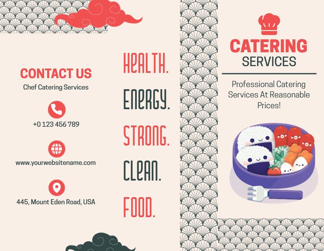 Catering Services Personalized Menu and Event Offerings Brochure Template