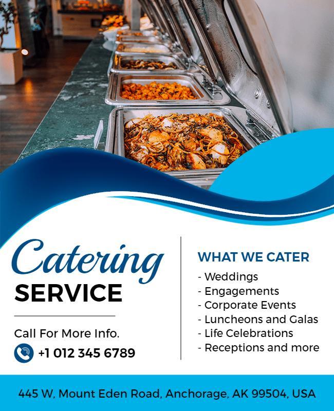 Catering Services Promotional Flyer for Events Template