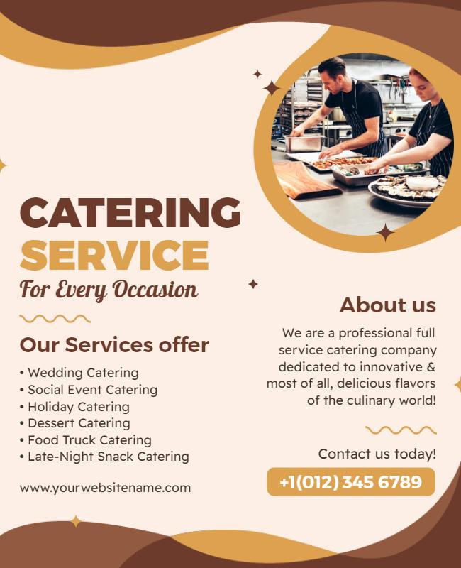 Catering Services Promotional Flyer for Every Occasion Template