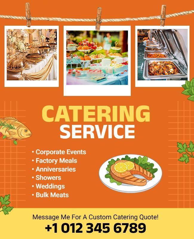 Catering Services Quote Information Flyer Template