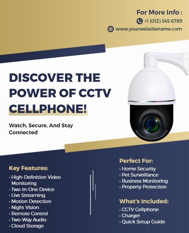 Cctv Security Monitoring Services Flyer Template