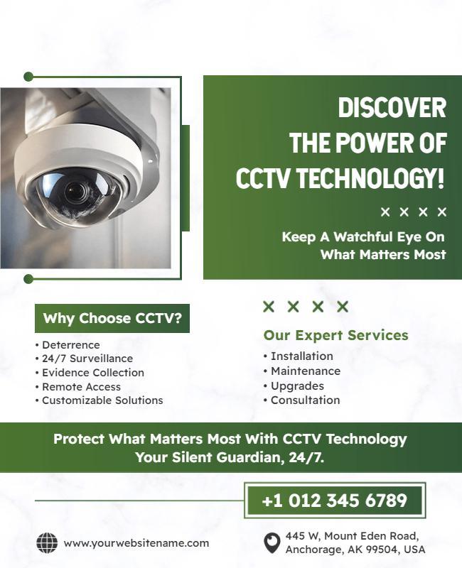 Cctv Security Services Promotion Flyer Template