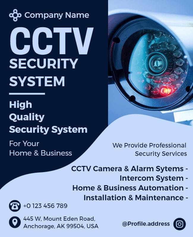 Cctv Security System Installation Flyer Template