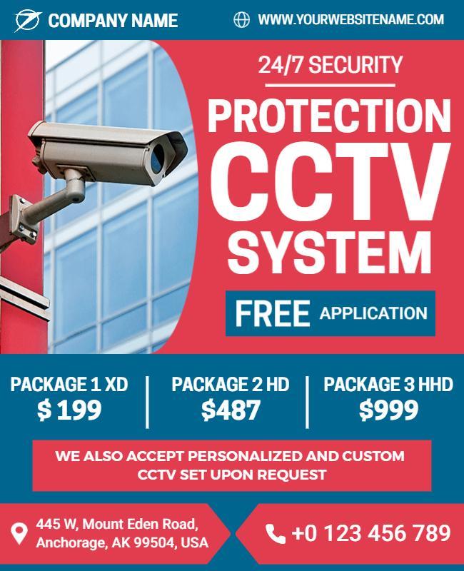 Cctv Security System Promotional Flyer Template