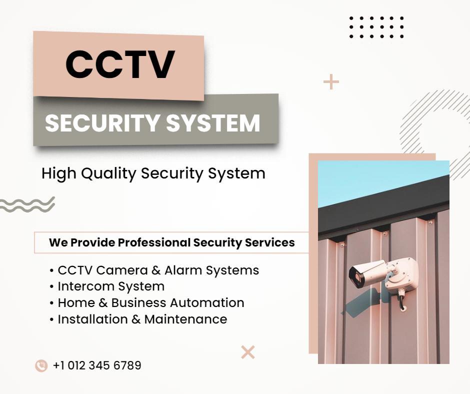 Cctv Security System Services Facebook Flyer Template