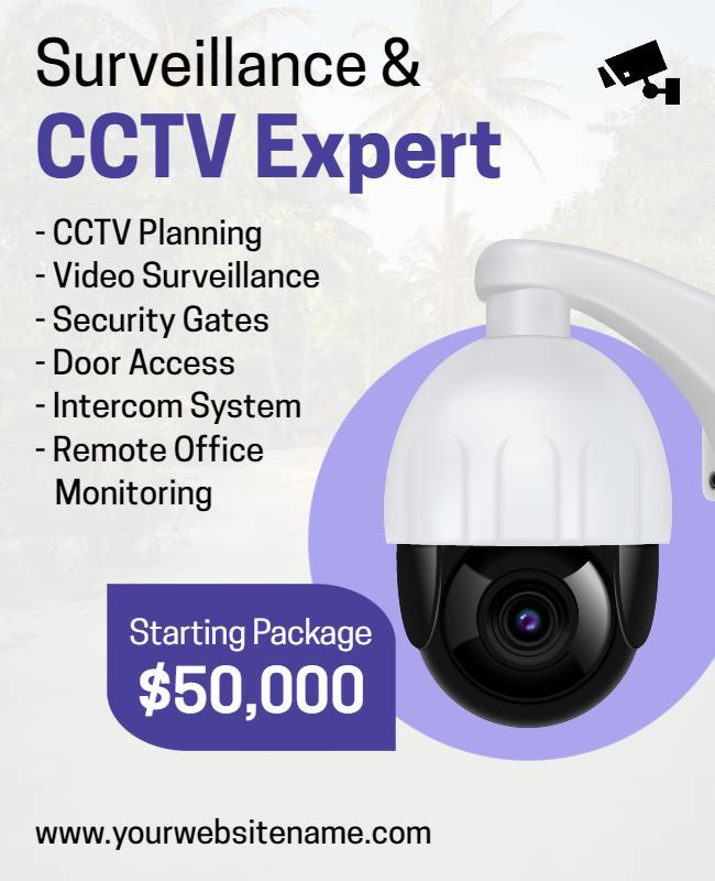 Cctv Surveillance Planning Services Flyer Template