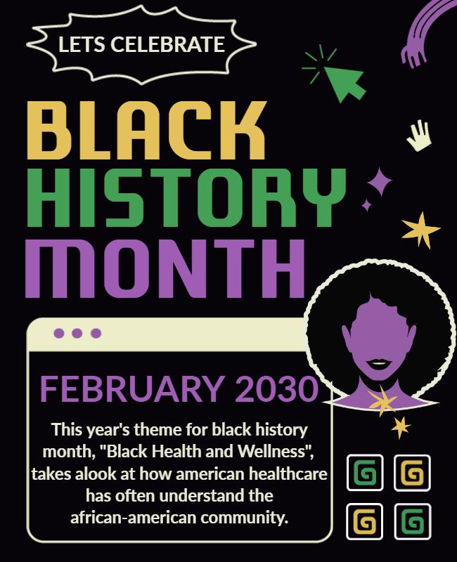 Celebrate Black History Month Flyer Template