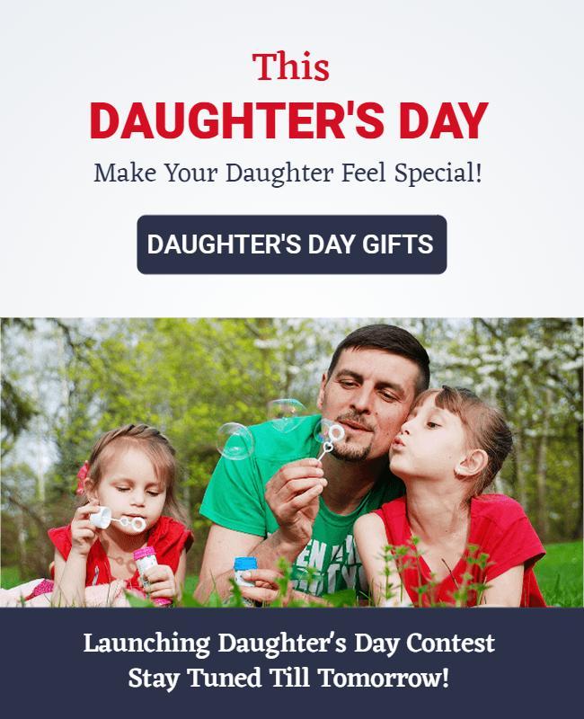 Celebrate Daughters Day with Special Gifts Flyer Template