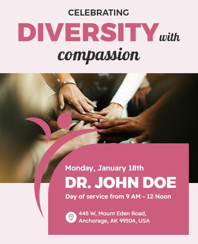 Celebrating Diversity with Compassion Event Flyer Template