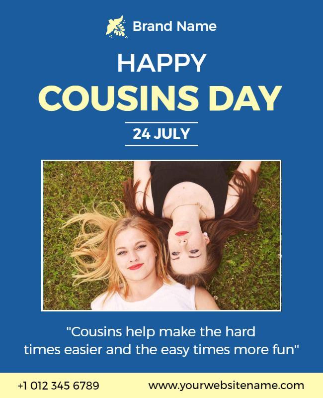 Celebrating Happy Cousins Day Event Flyer Template