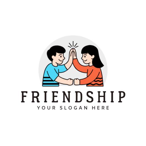 Celebrating Joyful Moments of Togetherness and Friendship Logo Template