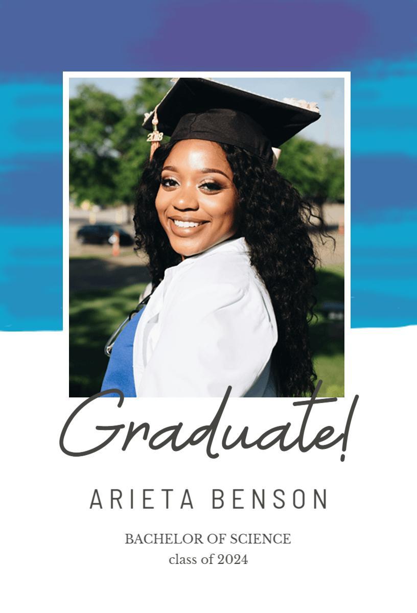 Celebratory Bachelor of Science Graduation Photo Invitation Template