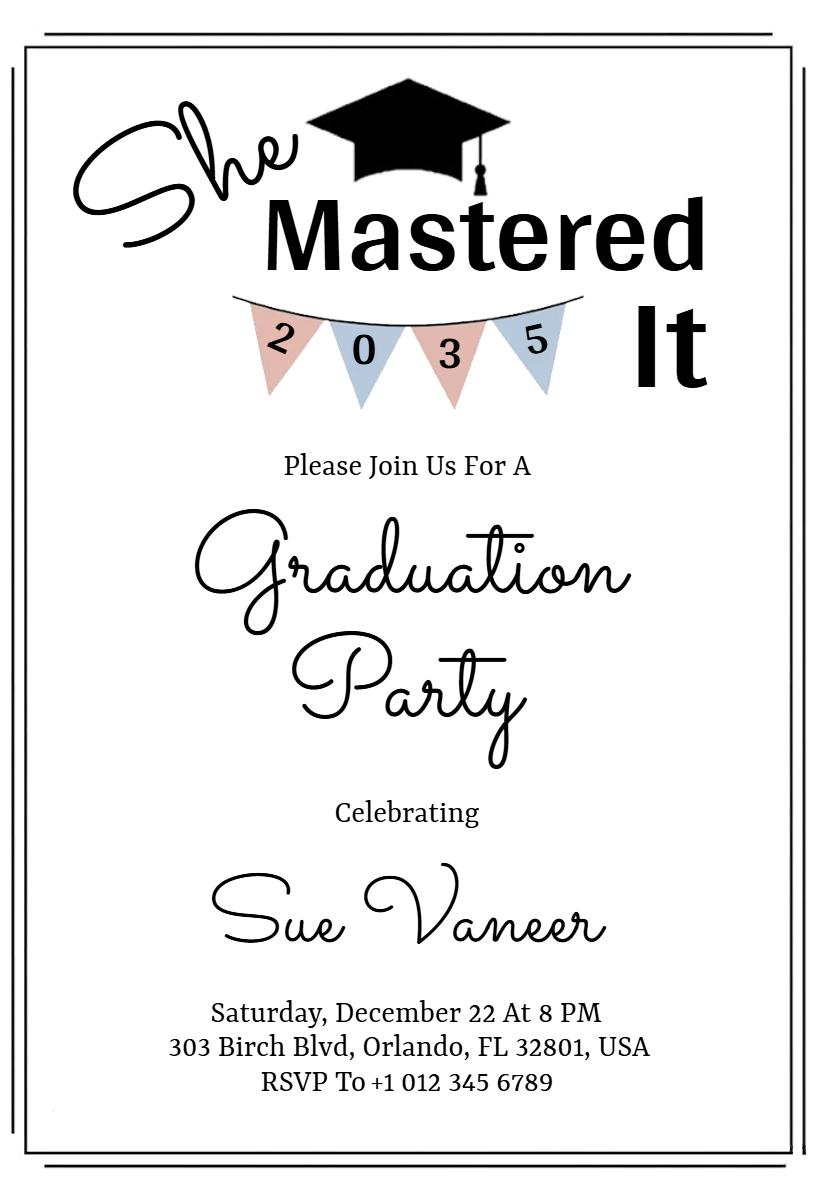 Celebratory Graduation Party Event Invitation Template