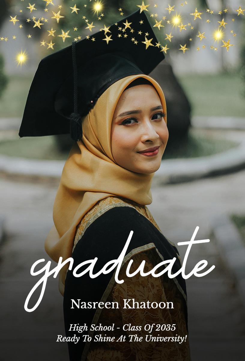 Celebratory High School Graduation Photo Invitation Template