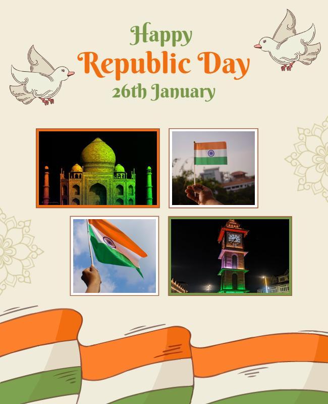 Celebratory Indian Republic Day Festivities Poster Template
