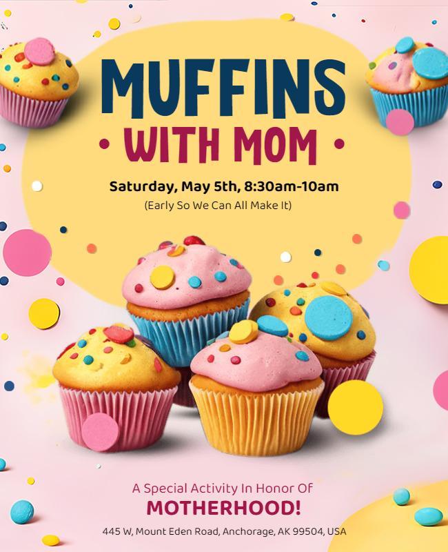 Celebratory Muffins with Mother Flyer Template