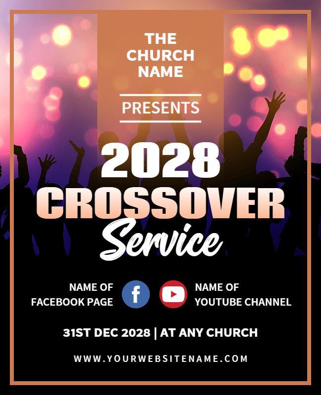 Celebratory Nightlife Crossover New Year Service Flyer Template