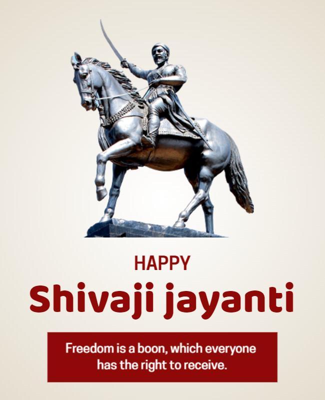 Celebratory Shivaji Jayanti Tribute Poster Template