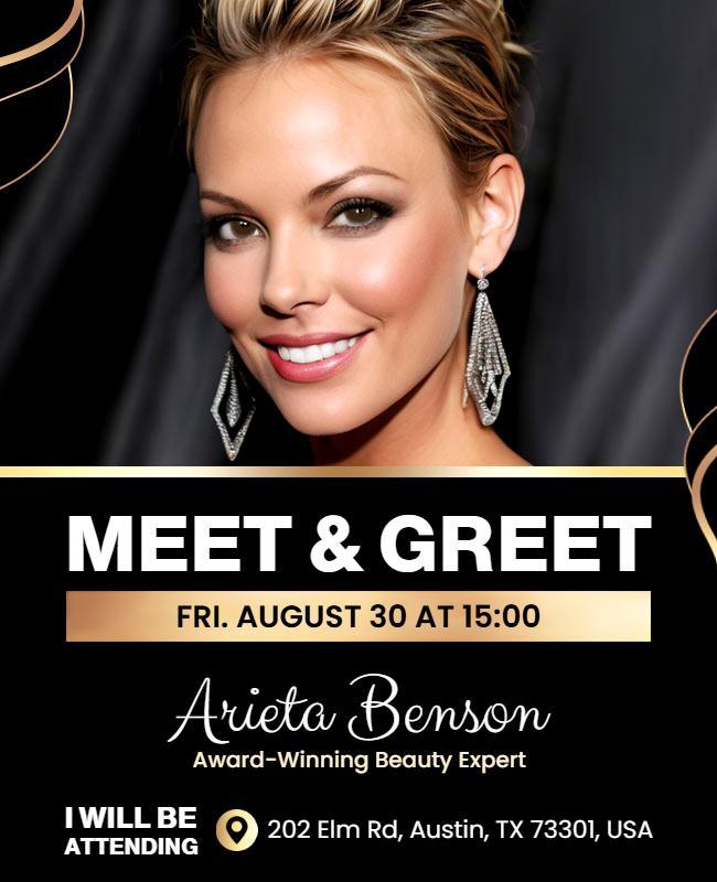 Celebrity Beauty Expert Meet and Greet Flyer Template