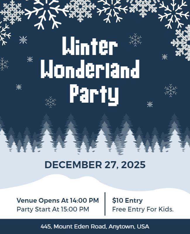 Cello Winter Party Flyer Template