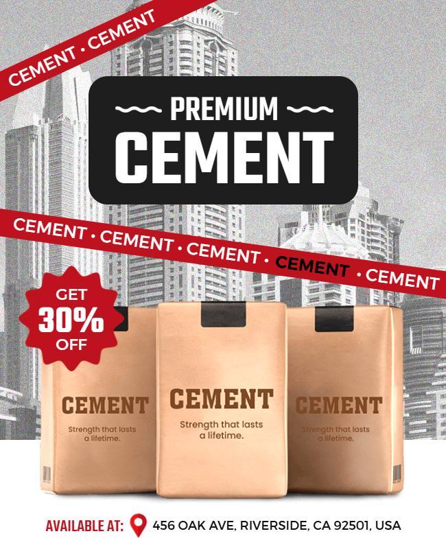 Cement Product Advertisement Flyer Template