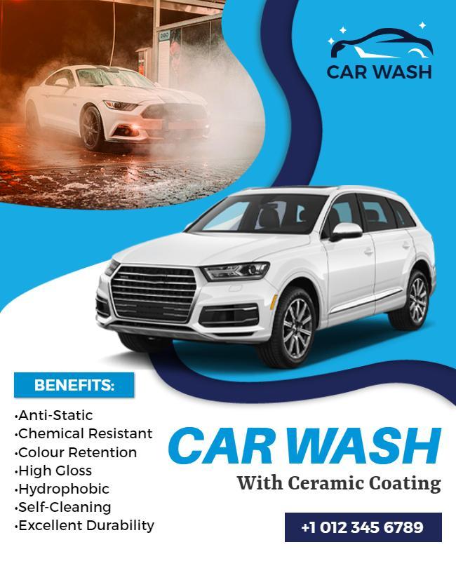 Ceramic Coating Car Wash Service Flyer Template