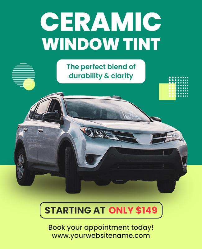 Ceramic Window Tinting Service Promotion Flyer Template