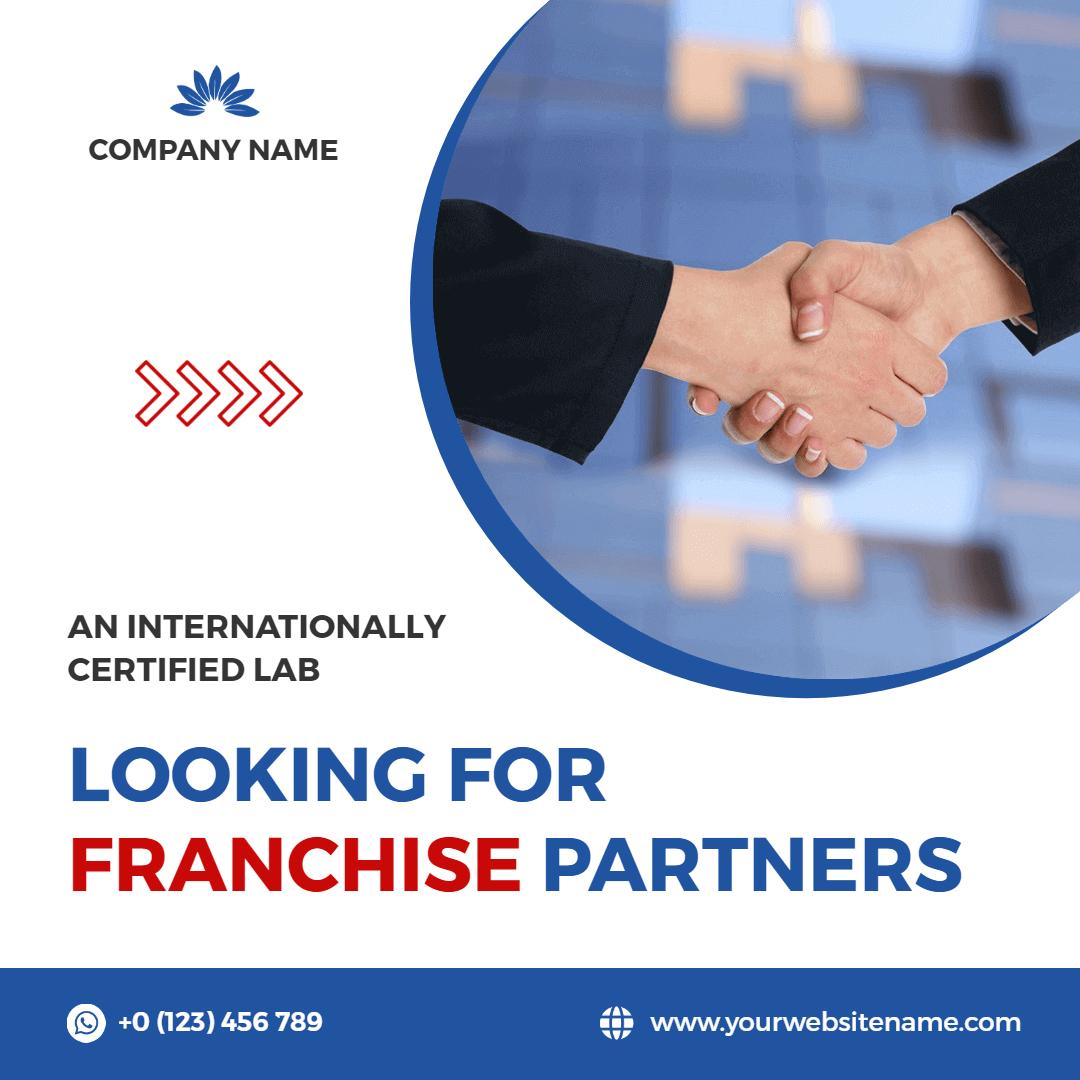 Certified Lab Seeking Franchise Partners for Business Growth Ad Template