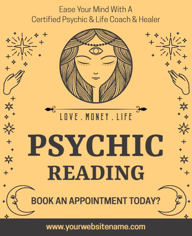 Certified Psychic Reading Appointment Flyer Template