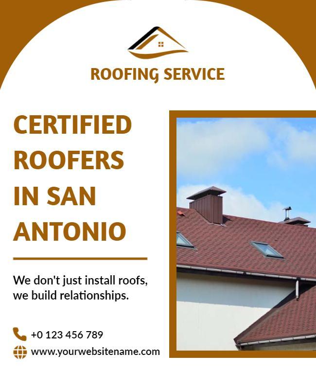 Certified Roofing Services in San Antonio Flyer Template