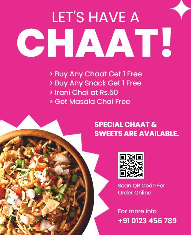 Chaat and Sweets Special Offer Flyer Template