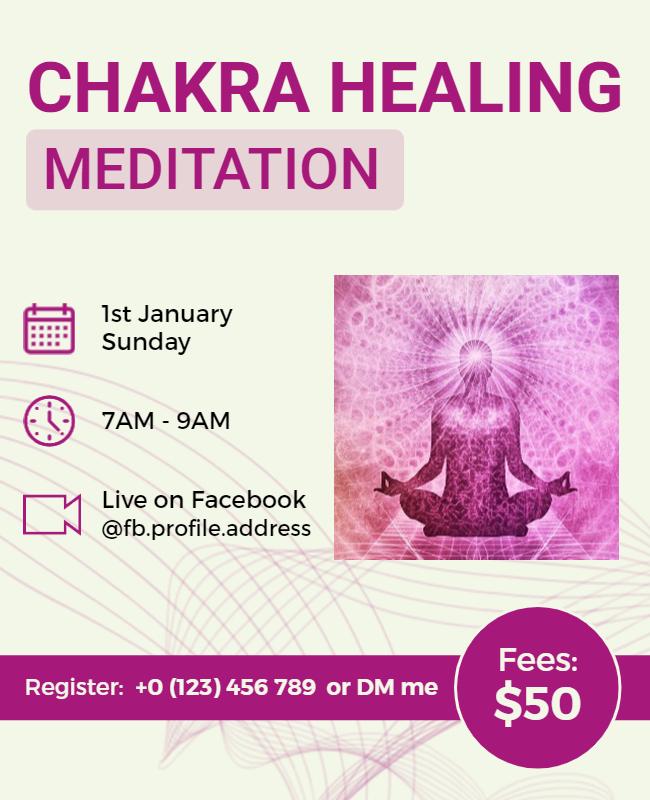 Chakra Healing Meditation Event Flyer Template