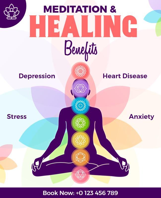 Chakra Meditation and Healing Benefits Flyer Template