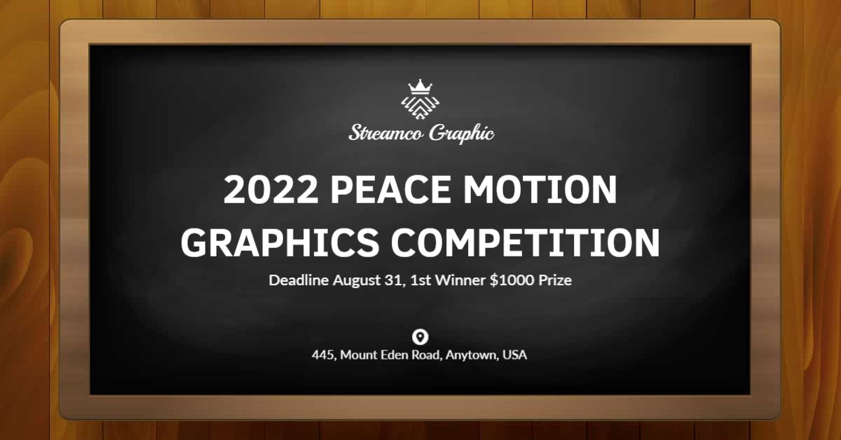 Chalkboard Theme for Graphics Competition with Prize Details Facebook Ad Template