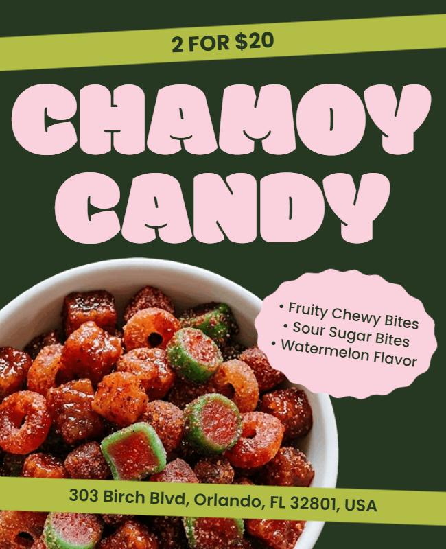 Chamoy Candy Promotional Offer Poster Template