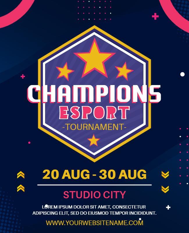 Champions Esport Tournament Flyer Template