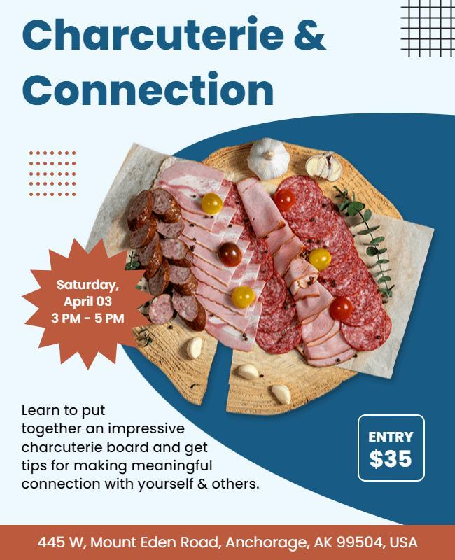 Charcuterie Board Diy Workshop Flyer Template