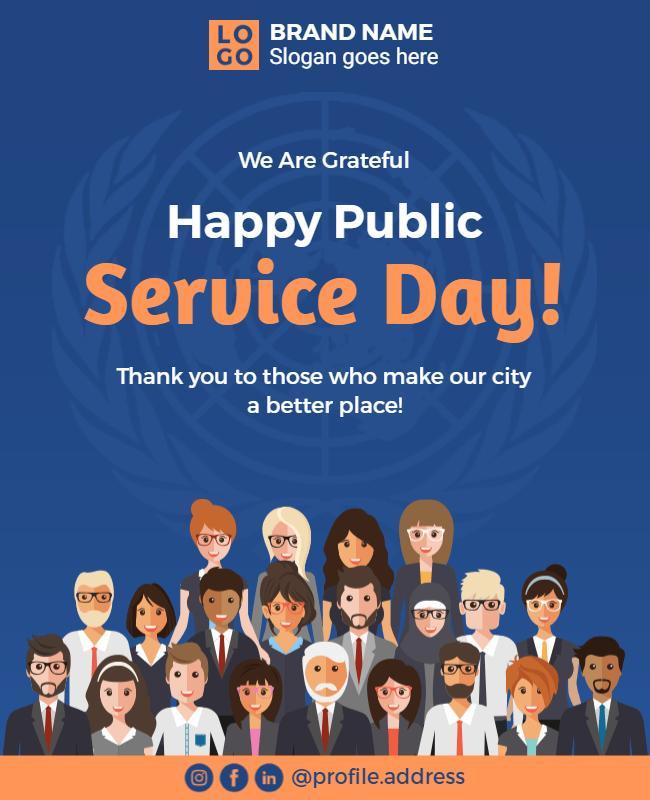 Charismatic Colorful Public Service Appreciation Day Poster Template