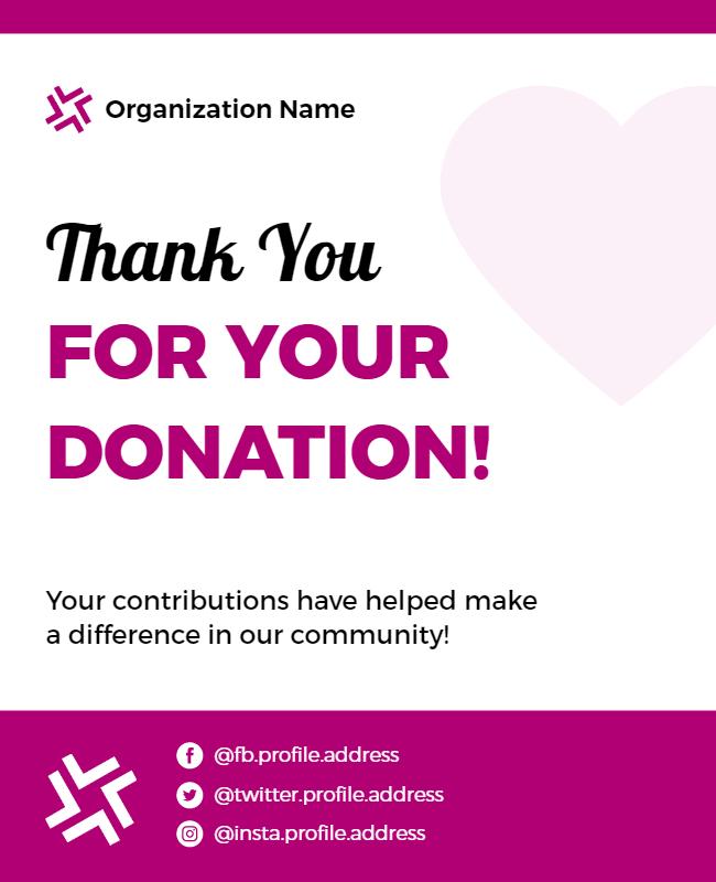 Charitable Donation Appreciation Flyer Template