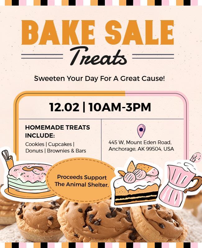 Charity Bake Sale Event Flyer Template