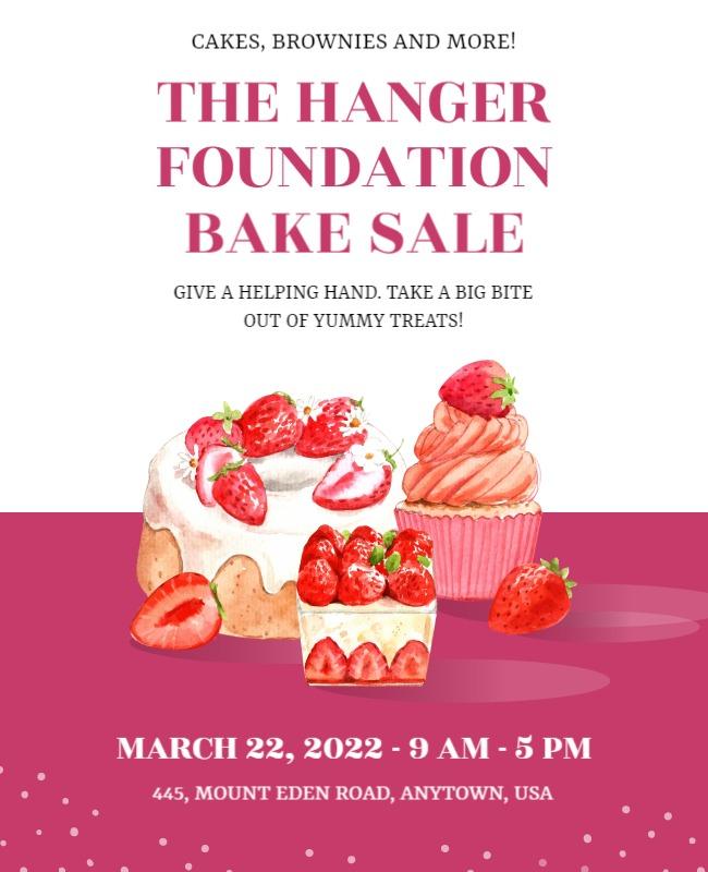 Charity Bake Sale Fundraiser Flyer Template